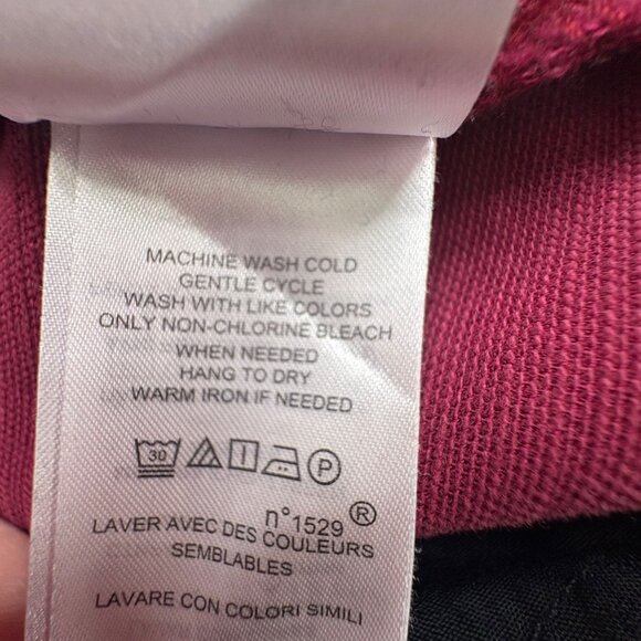 Lauren Ralph Lauren Skirt Womens 8 Burgundy Pockets Pencil Back Slit Academia - Picture 5 of 12